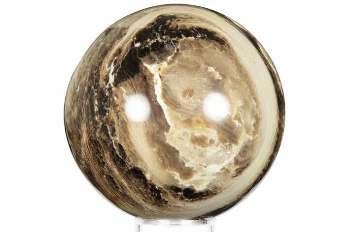 Polished Black Opal Sphere - Madagascar #200601
